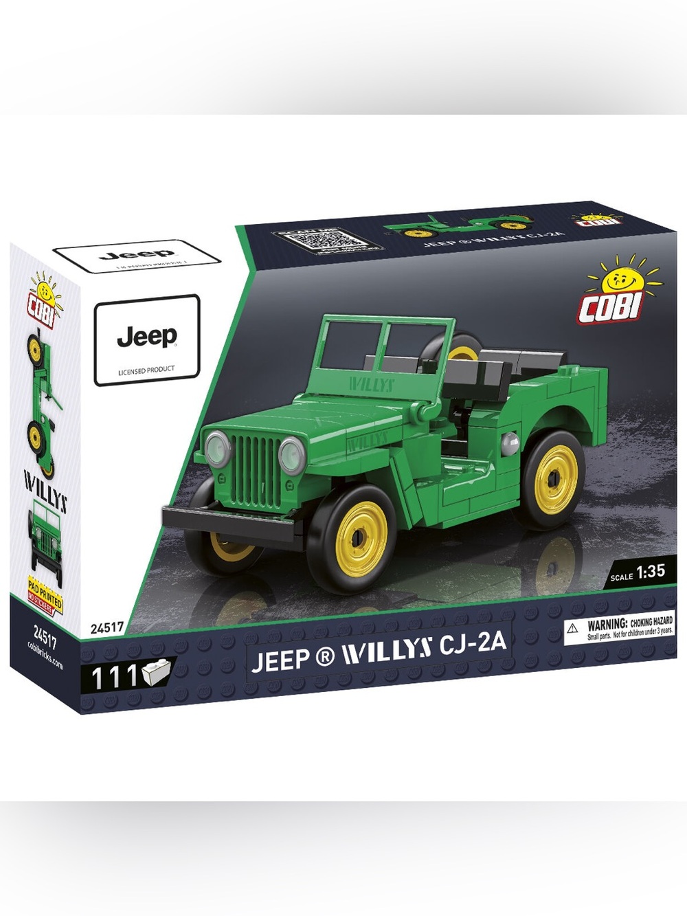COBI JEEP WILLYS CJ-2A (GREEN): SET #24517 Jeep Willys Buildable Model - NWT